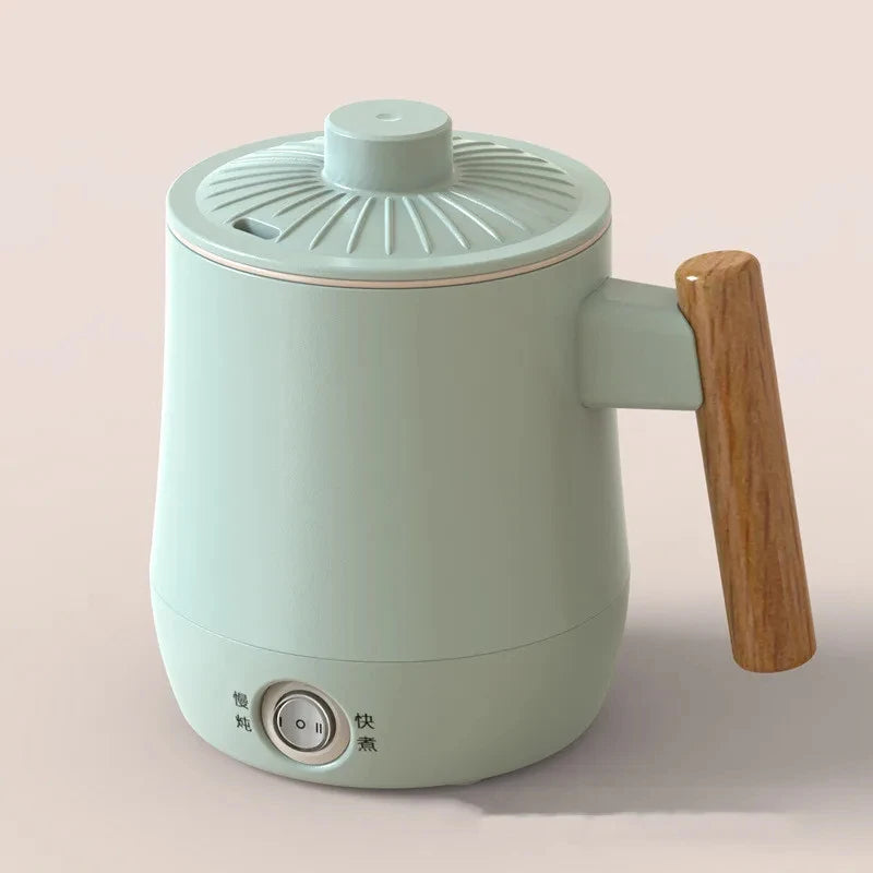 Mini Travel Stainless Steel Electric Ceramic Aluminum AC-Powered Hot Cups/Colors-White/Yellow/Green/Beige
