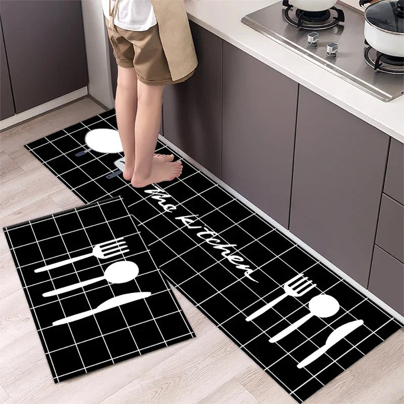 Kitchen Long-Small Rectangle Indoor Modern Hand-Machine Washable Anti-Slip Waterproof Polyester Rugs/Colors-Blue/Gray/ Multicolor/ Black/Green/White/Geometric/Dots