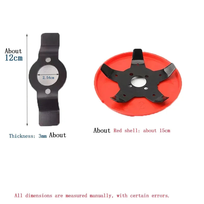 Outdoor Red Plastic Round Head Plates Black-Silver Metal Weed-Grass Trimmer Blades Accessories/Colors-Red/Black/Silver/Multicolor