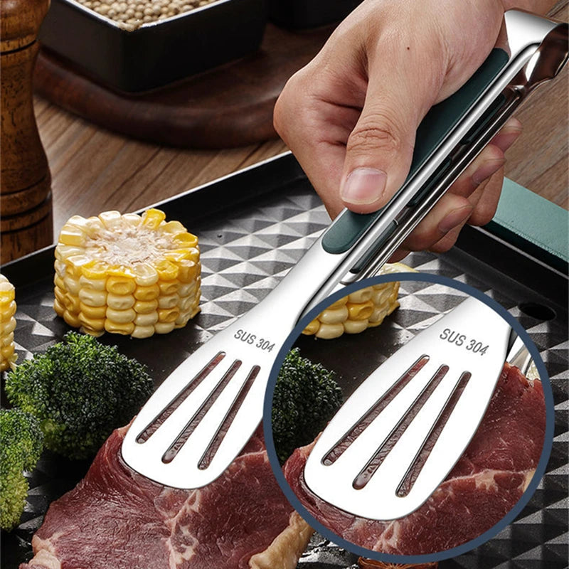7-9-11 Inch Kitchen Non-Slip Stainless Steel Cooking Tongs