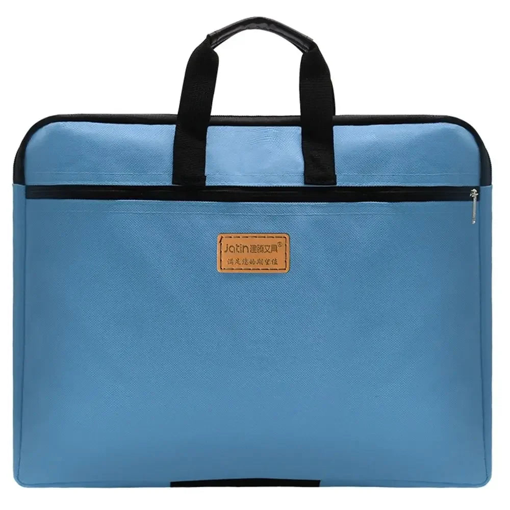 Unisex Polyester Nylon Portable Oxford Cloth Zipper 4A Paper Documents Briefcase Bags/With Handles/Colors-Black/Green/Blue/Red/Yellow/Multicolor