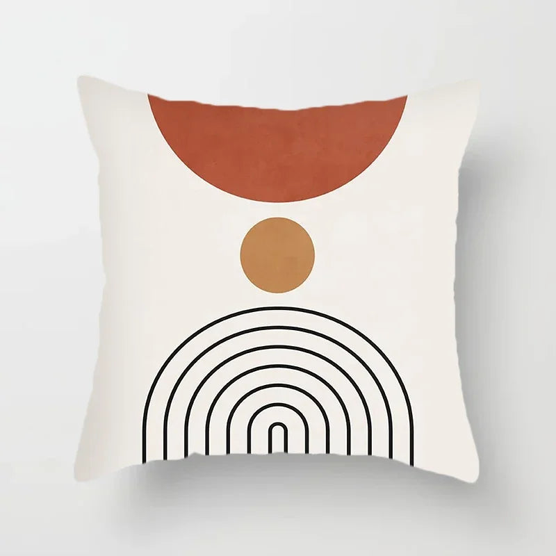 Handmade Printed Abstract Geometric Linen / Cotton Decorative Pillowcases/Sizes : 40x40cm 45x45cm 50x 50cm