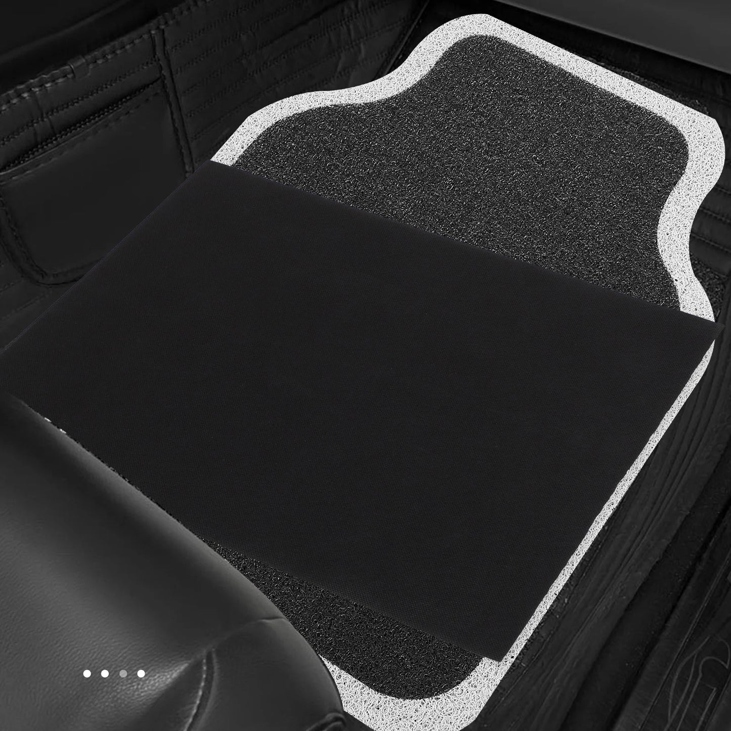 50PCS Set New Black Plastic Non-Woven Fabric Anti-Slip Universal Fit Car Interior Floor Mats
