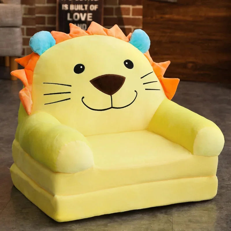 NULL Kids Medium Firm Polyester Fabric Cushions Gray Cute Cartoon Animal Design Play Sofas Armchairs /Colors-Gray/Pink/Green/Blue/Orange