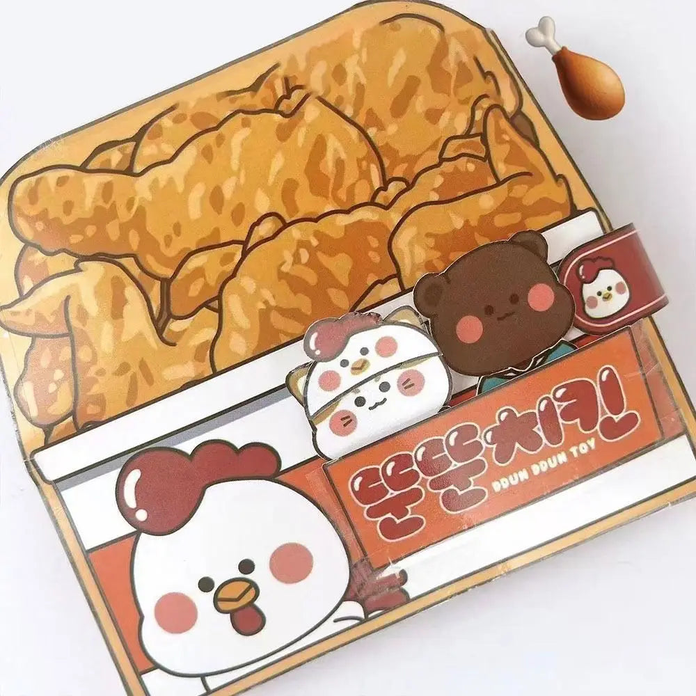 No-EN-Name-Null 6 Styles Handmade Multicolor Cartoon Quiet Waffle Shop-Bakery Shop-Snack Bar-Fried Chicken Shop-Noodle Shop-Bubble Gum Shop Cardboard Paper Books Educational Toys /Colors-Pink/Beige/Multicolor/Ages: 3-12 Years Old