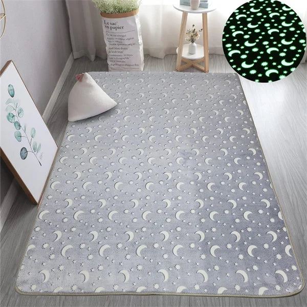 Wilton 100% Polyester Large Fun Glowing In The Dark Stars Area Rugs/Colors-Gray/Blue/Green/Pink/Multicolor