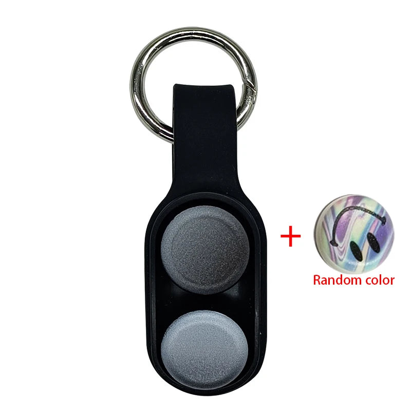 Lightweight Portable Multicolored Plastic Round Magnet Fingertip Elastic Ice Hockey Pucks Fidget Toys Keychains/Colors-Purple/Blue/Pink/White/Green/Black/Multicolor