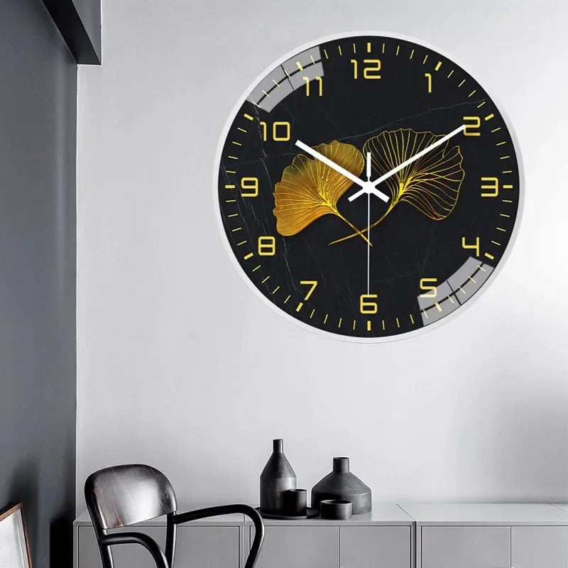 Nordic Round Wall Clock / Colors-Black/Blue/White/4 Styles