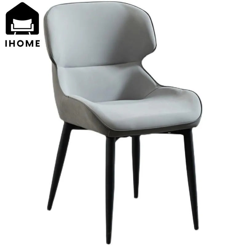 IHOME Embracing Backrest/ Foam Padding Nordic Faux Leather Cover Doll Dining Chairs/Colors-Orange/Black/Gray/Blue/Beige/Size: 80x50x45