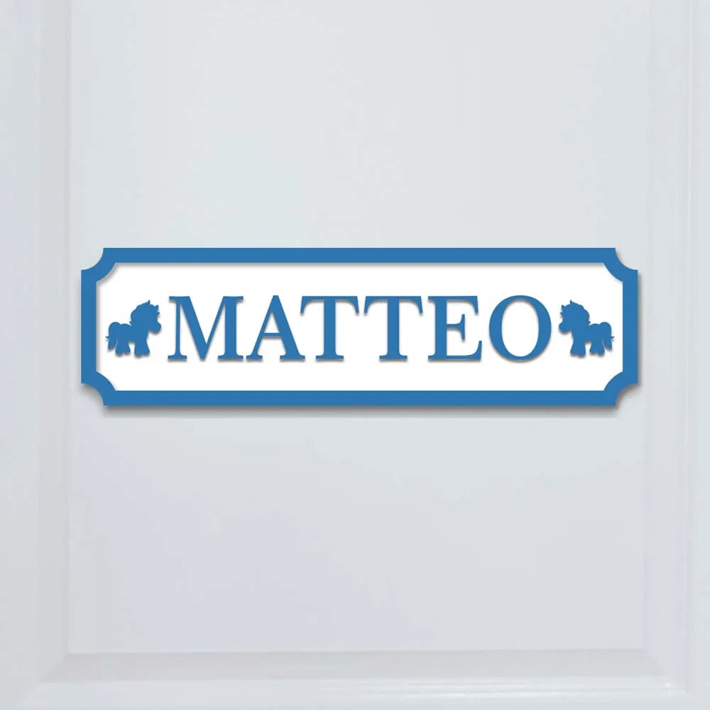 Wood Rectangle Customized Engraved Babies Name Personalized Door Signs/Colors-Black/Pink/Blue/Purple/White/Yellow/Green