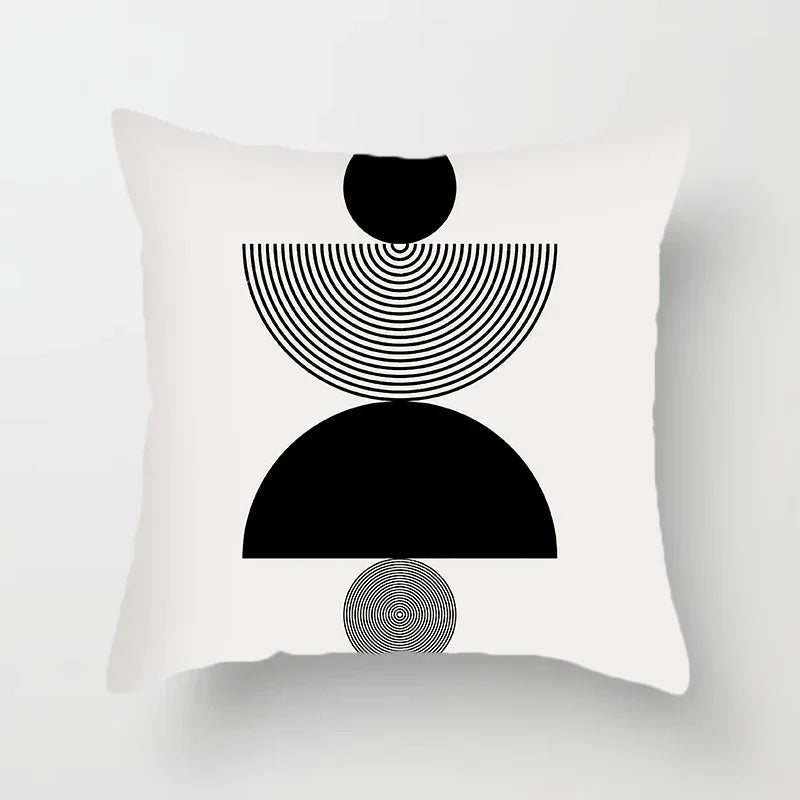 Handmade Printed Abstract Geometric Linen / Cotton Decorative Pillowcases/Sizes : 40x40cm 45x45cm 50x 50cm