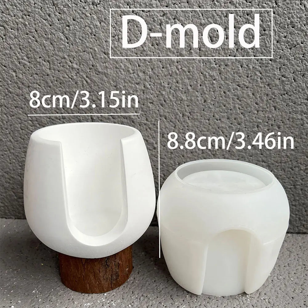 DIY Round Essential Oil Wax Warmer Holder Silicone White Milky Molds/Colors-White/Yellow/Pink/Silver