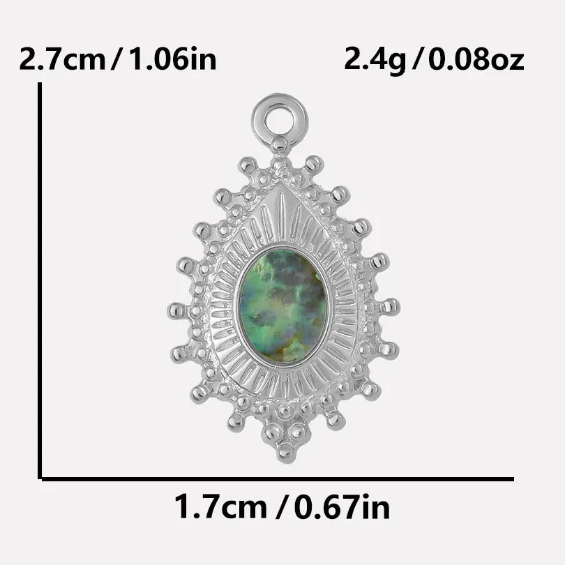 4-5PCS Women Imitation Geometric Stainless Steel Natural Crescent Moon/ Sun/ Heart Pendants