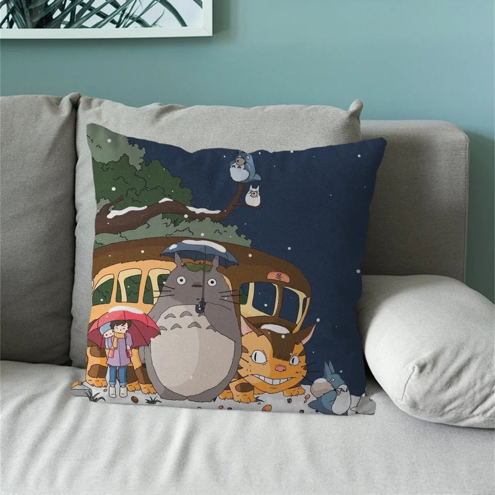 100% Polyester Square Kawaii Cute Pillowcases/ Colors-Multicolor