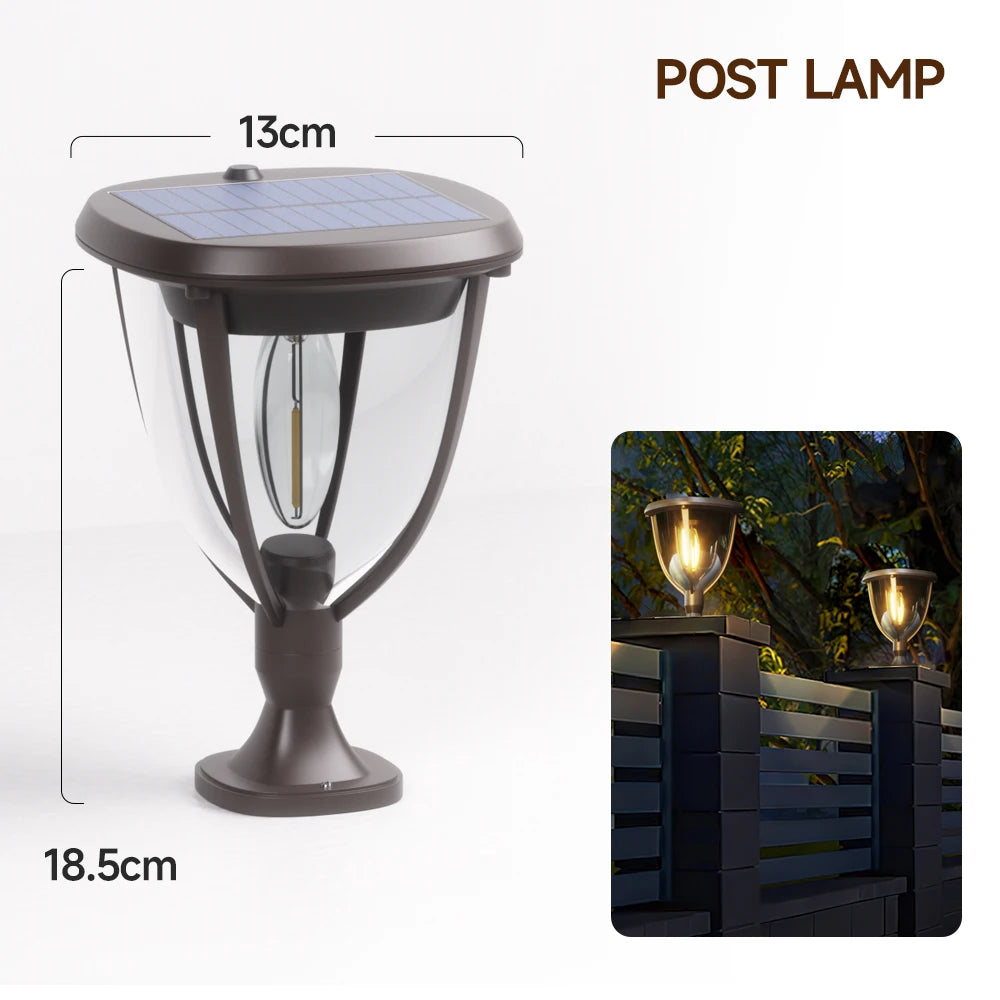 2 Brightness Solar Led Wall Lights Outdoor Light Control Waterproof Garden Country House Yard Decoration Lawn Lamp Post Light