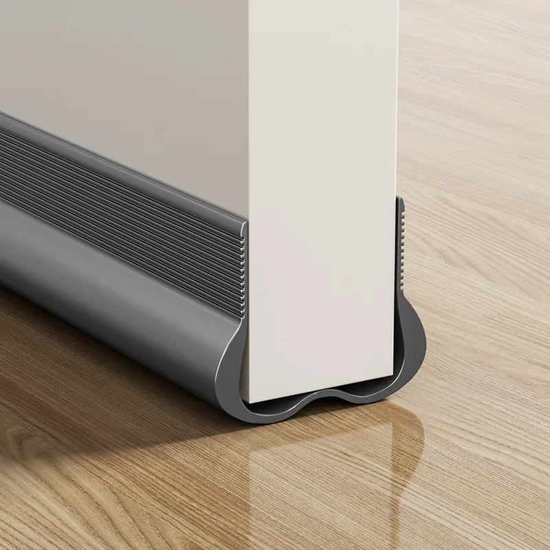 Flexible Leather Dust-Wind-Soundproof Non-Adhesive Under Door Snap-In Sealing Strips/Colors-White/Black/Brown/Gray