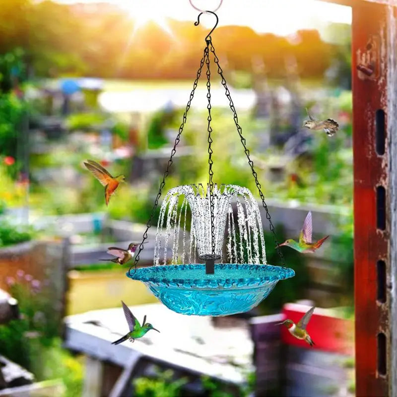 Bird Bath With Fountain Water Fountains Solar Powered Hummingbird Bath Bowl Outdoor Birdbath Bird Feeder Bird Baths For Outdoors