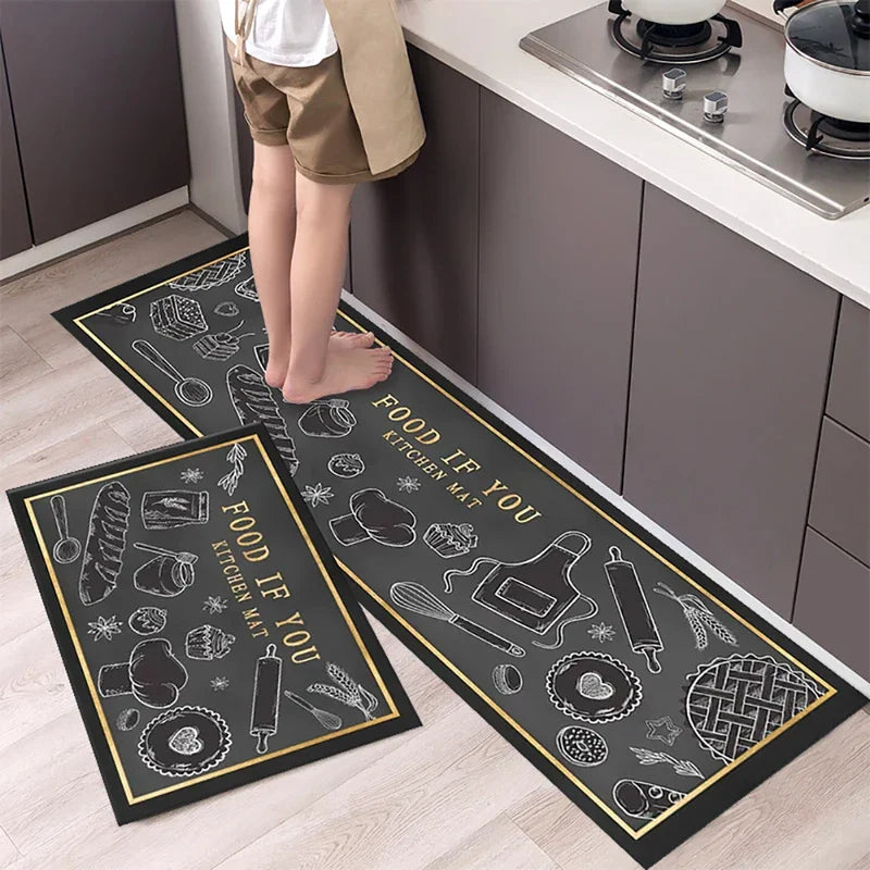 Kitchen Long-Small Rectangle Indoor Modern Hand-Machine Washable Anti-Slip Waterproof Polyester Rugs/Colors-Blue/Gray/ Multicolor/ Black/Green/White/Geometric/Dots