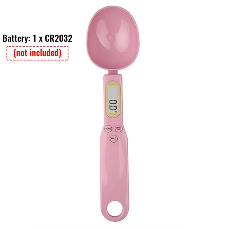 LCD Digital Display Plastic Measurement Adjustable Weighing Spoons/ Colors-White/Pink/Green/Gray/ Red