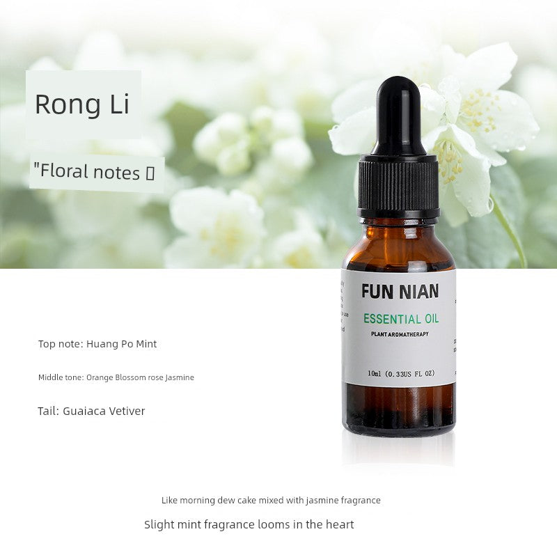 Fun Nian Water-Soluble Plant Aromatherapy Essential Oil Bottle Cap Dropper Design For Humidifier/Colors-Black/Brown/White/Blue/Multicolor