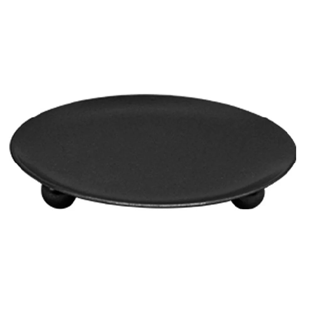 Modern Flat Iron Metal Plate Rust-Free Column Round Ball Feet Base Candleholders/Colors-Gold/Black