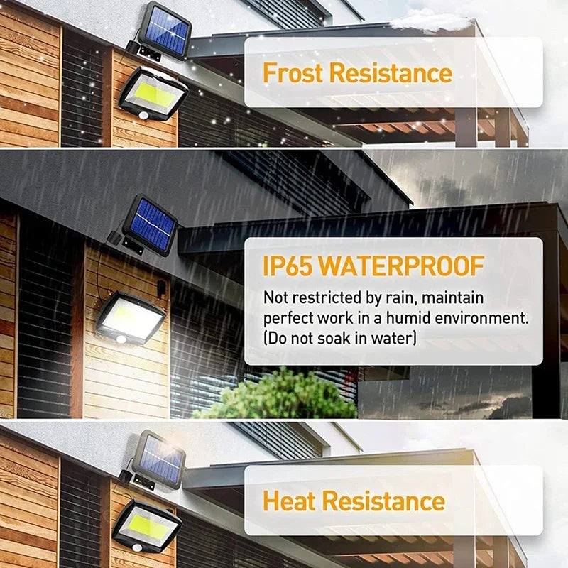 ZHIYU Outdoor Rectangle Black-White Plastic Body Solar-Powered Rechargeable Remote Control 3 Modes Split Warm-Cool White LED Intelligent Human Body Sensor Induction Waterproof Wall-Mounted Landscape Pathway Lights