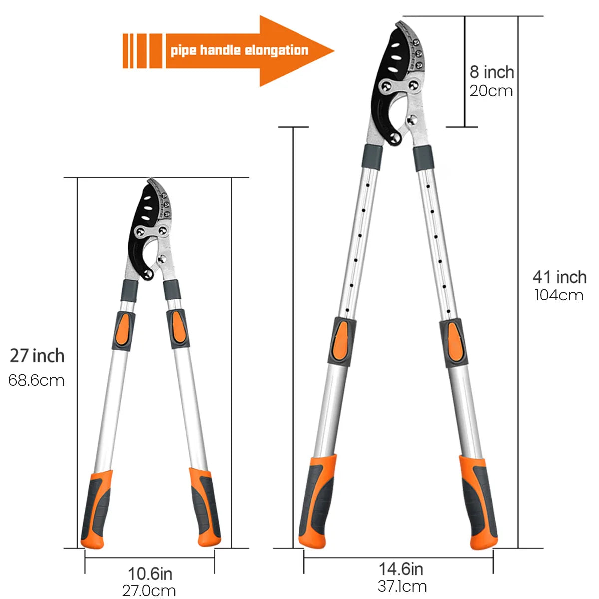 AIRAJ Bypass Pruning Shears with Gear-Operated Cutting System Cuts Branches Thicker than 30 MM SK-5 Steel intensification Blade