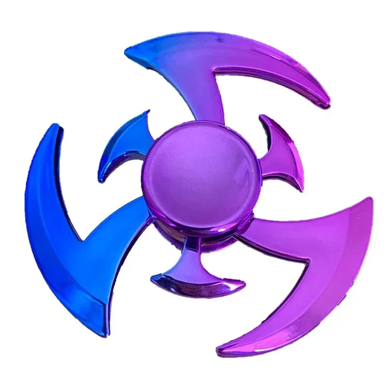Plastic Multicolor Fingertip Spinning Stress-Anxiety Relief Fidget Toys/Ages: 6-18 Years Old Adults/Purple/Blue/Multicolor