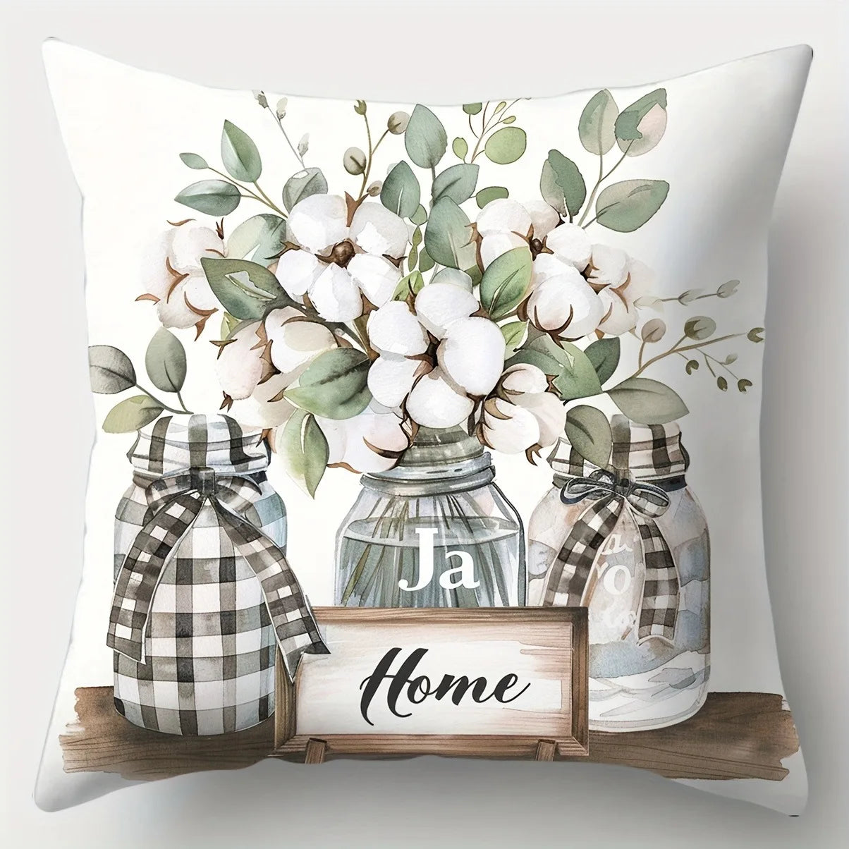 100% Polyester Printed Decorative Pillowcases/Colors-Multicolor/Pink/Gray/White