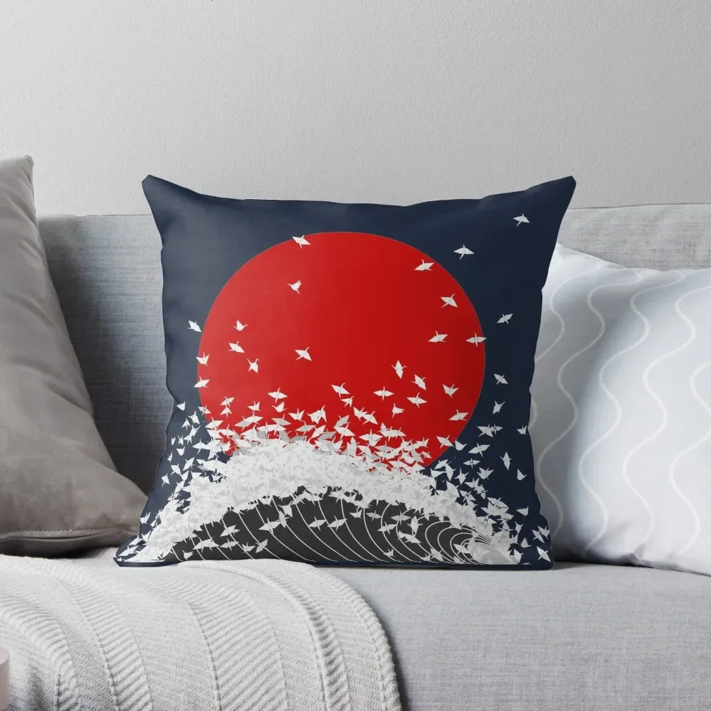 100% Polyester Square Chinese Style Pillowcases/Colors-Animal/Red/Multicolor/Yellow/White/Navy/Gray