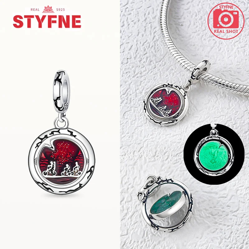 925 Sterling Silver Firefly Charms Glow in The Dark Pendant For Original Bracelet for Women fine Jewelry Love Gifts Diy