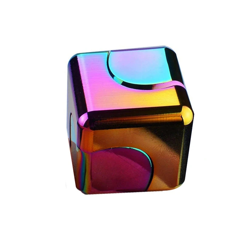 Square Metal Precision Eye-Hand Coordination Spinning Top Fidget Toys/Colors-Multicolor/Silver/Black/Ages: 13-18 + Years Old