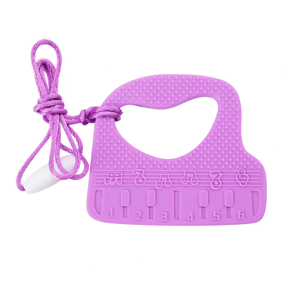 Animal Shaped Baby Silicone Teether Necklaces/Ages: Newborn-3 Years Old/Colors-Multicolor/Brown/Blue/Green/Purple/Pink