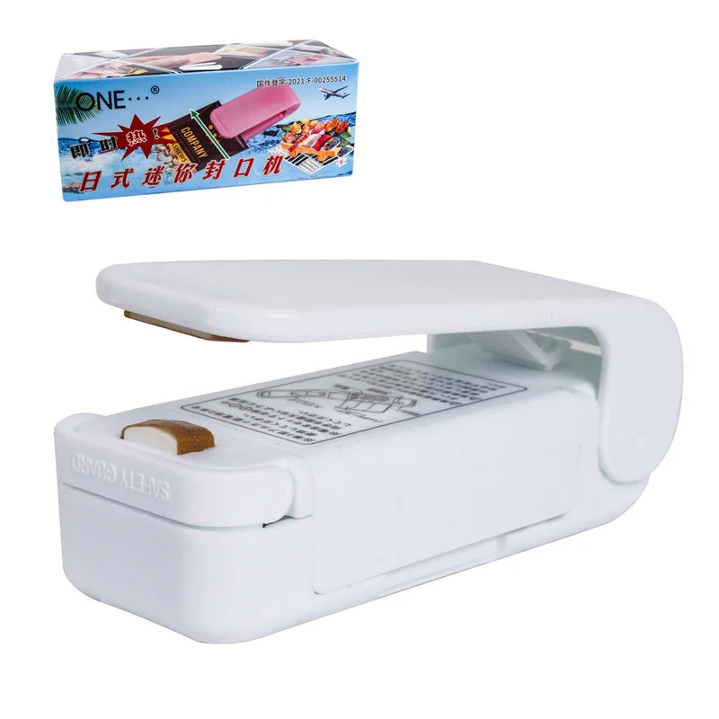 Mini Sealing Machine Package Sealer Vacuum Sealer Clips Portable Sealing Kitchen Accessories Plastic Bags Sealers Home Seal Clip