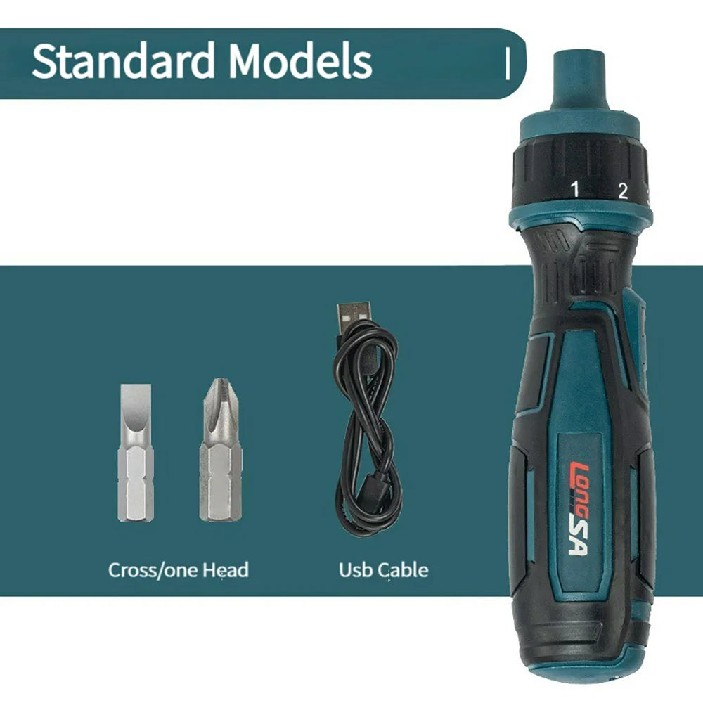 Large Torque Electric Screwdriver 0.15-7 Nm Manual Tool Ratchet Screwdriver Set Mini Electric Drill Hand Tools With Flashlight
