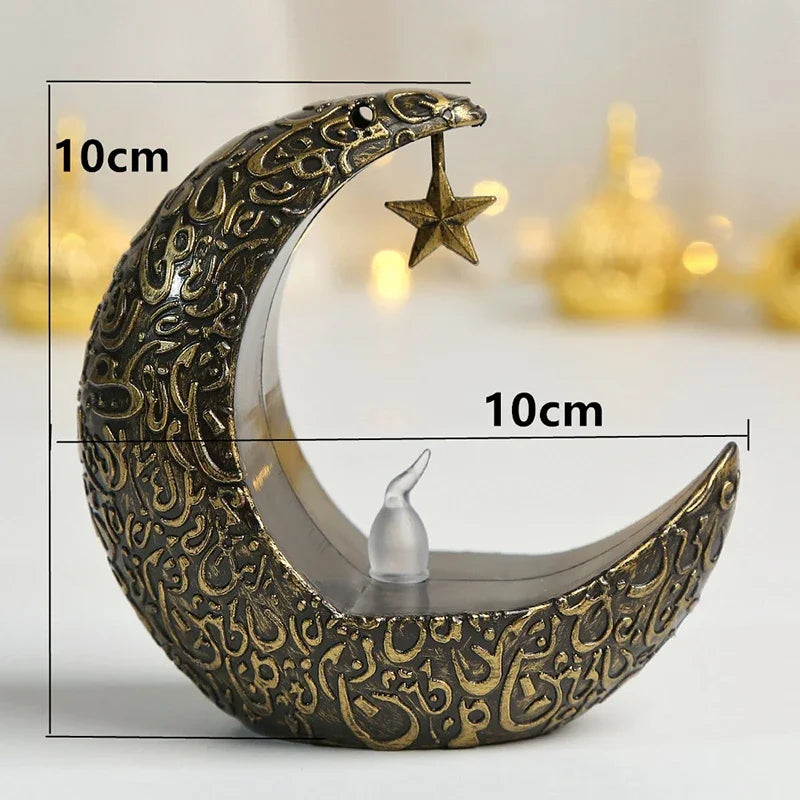 Plastic Semi-Handmade-Mechanical Modern Middle East Star-Moon Shape Candleholders/Colors-Bronze/Black/White