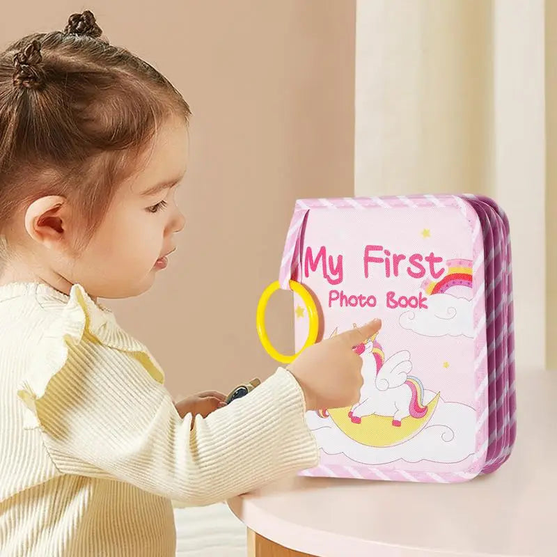 Babies Little Unicorn My First Year Of Growth Keepsake Photo Albums/Colors-Pink/Striped/Animals