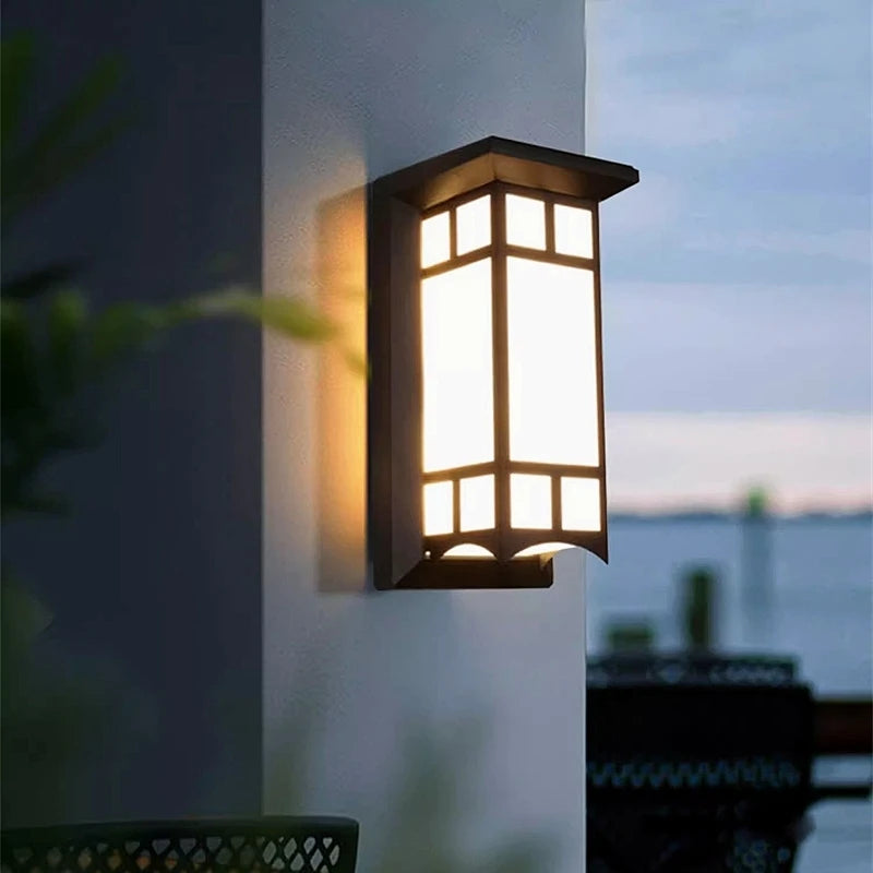Modern LED Outdoor Wall Lamp IP65 Plastic Waterproof Porch Front Door Sconce Garden Terrace Balcony Exterior Decor Wall Lighting