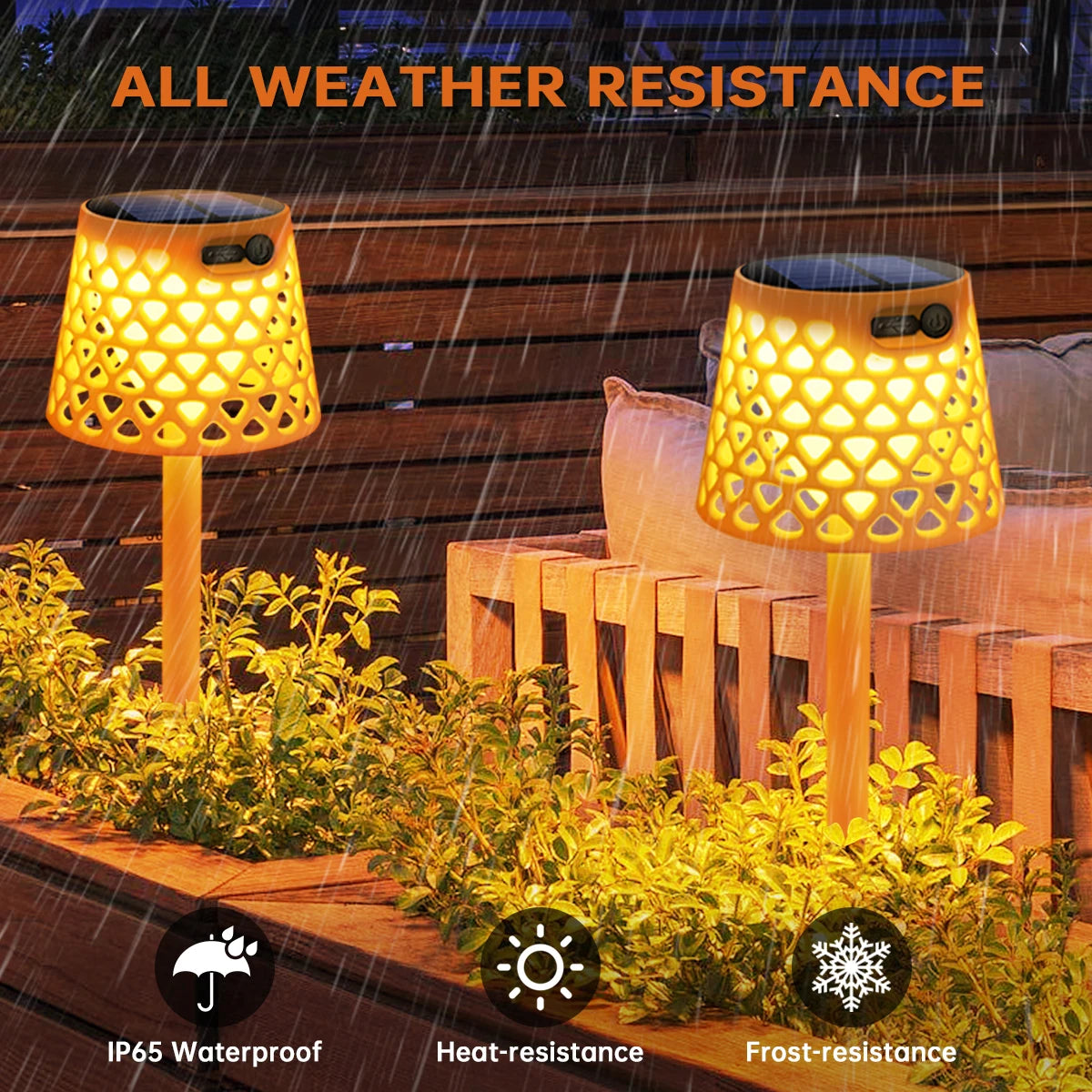 LED Solar Table Lamp Outdoor Waterproof 3 Way Installation Wall Lamp For Garden Solar Modern Bedsid Lamp Cordless Desk Lamp