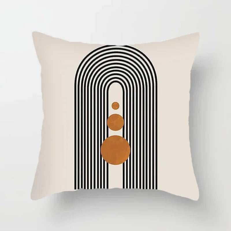 Handmade Printed Abstract Geometric Linen / Cotton Decorative Pillowcases/Sizes : 40x40cm 45x45cm 50x 50cm