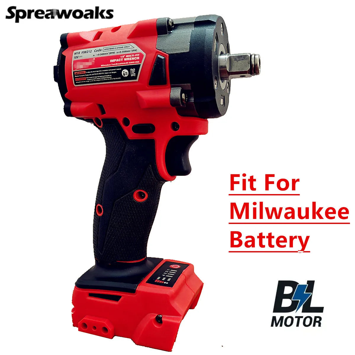 Brushless Impac Wrench 4 Gears Cordless Driver 500N.m Car Repair Electric Screwdriver 1/2" Power Tools For Milwaukee 18V Battery