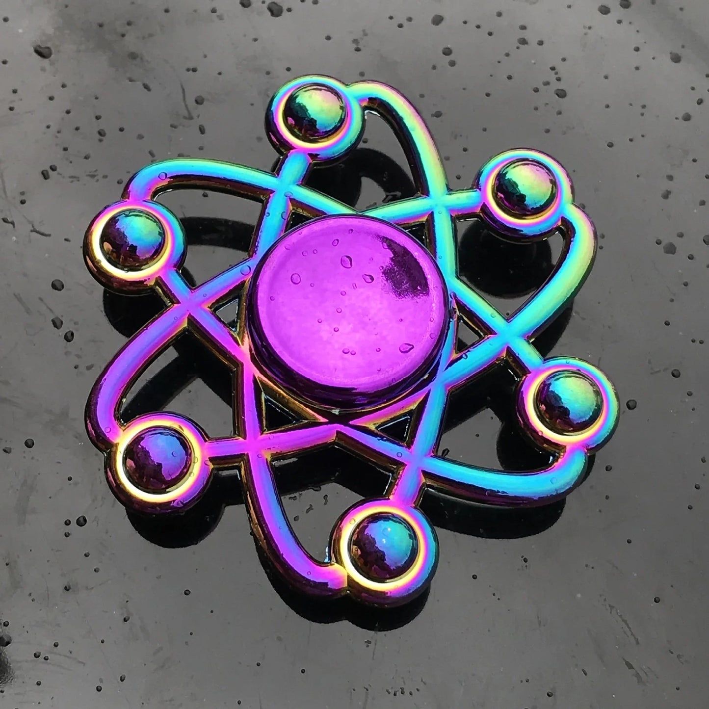Kids Metal Purple Multicolor Round Fingertip Focus Spinners Anxiety-Stress Relief Fidget Toys/ Ages: 13-18 + Years Older