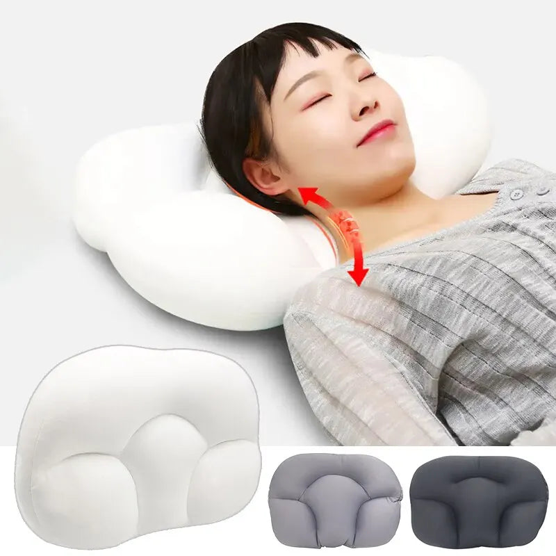Comfortable 100% Curved Wave Shape Memory Foam Lightweight Portable Soft Cloud Polyester Adapts To Your Body Shape Pillows/Colors-White/Dark Gray/Light Grays