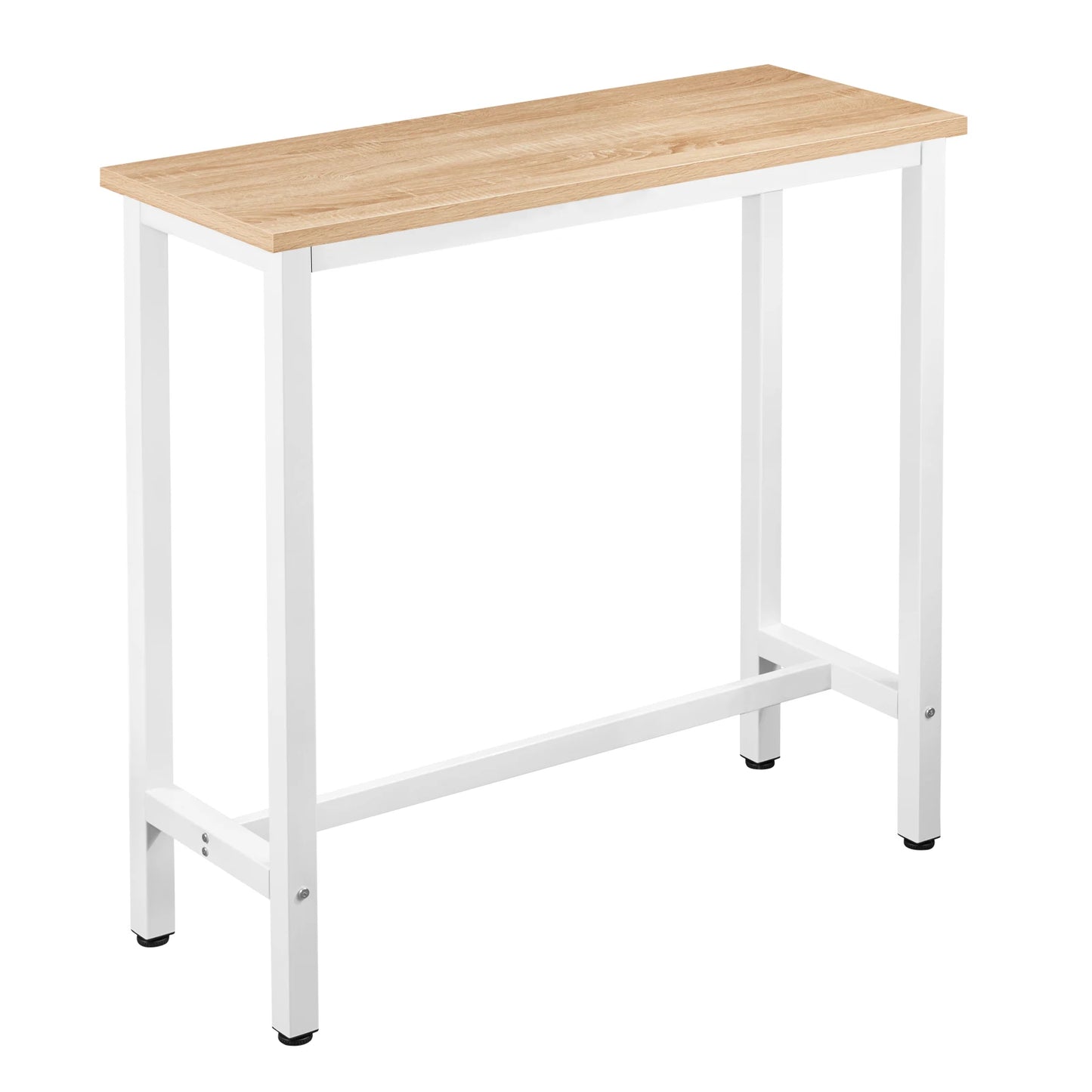 WOLTU Vintage Thick Pine Wood Top Iron Frame Bar Bistro Dining Table/Colors- Brown/White