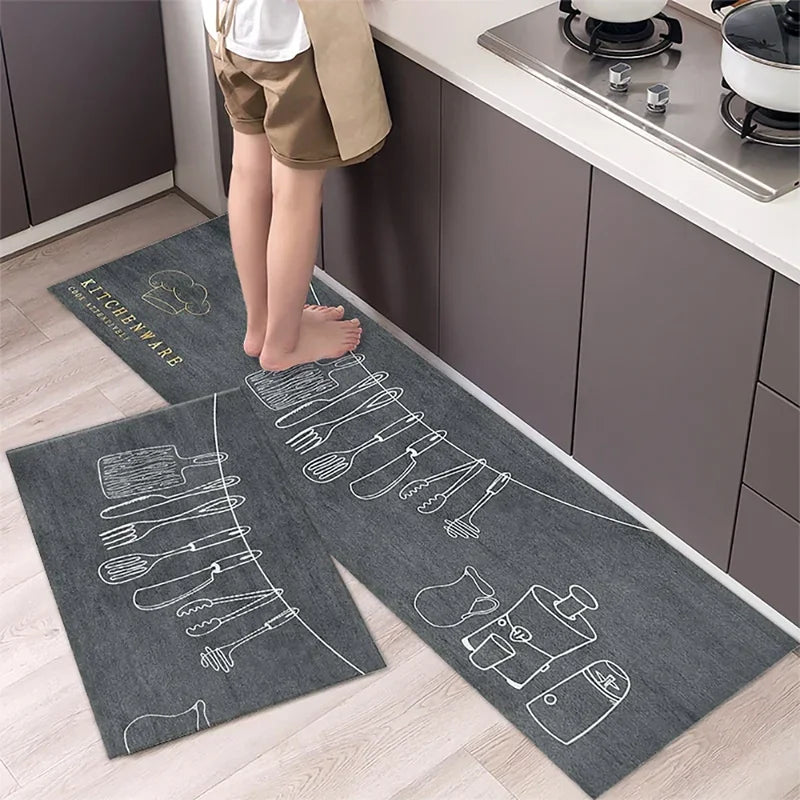 Kitchen Long-Small Rectangle Indoor Modern Hand-Machine Washable Anti-Slip Waterproof Polyester Rugs/Colors-Blue/Gray/ Multicolor/ Black/Green/White/Geometric/Dots