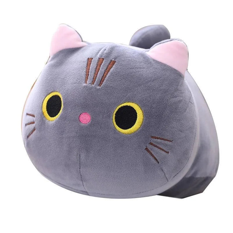 No-EN-Name-Null Movie-TV Cartoon Black Cute Kitty Cat Plush PP Cotton Pillow Stuffed Animals Toys/Ages: 14-18+Years Old/Colors-White/Black/Brown/Gray