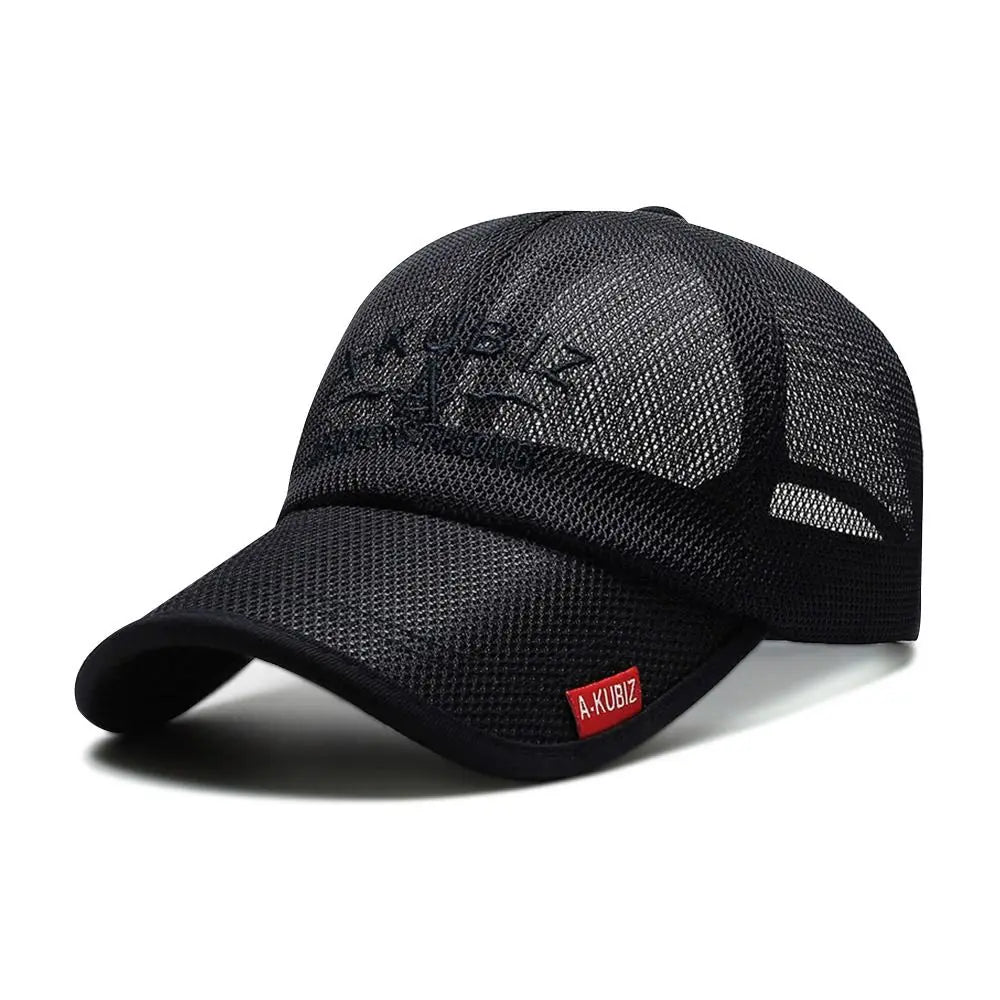 No-EN-Name-Null Adults Unisex One Size Adjustable-Fit Quick Dry Blue Cotton-Polyester Fabric Full Mesh UV Protection Baseball Caps/Colors-Beige/Navy/Black/Gray
