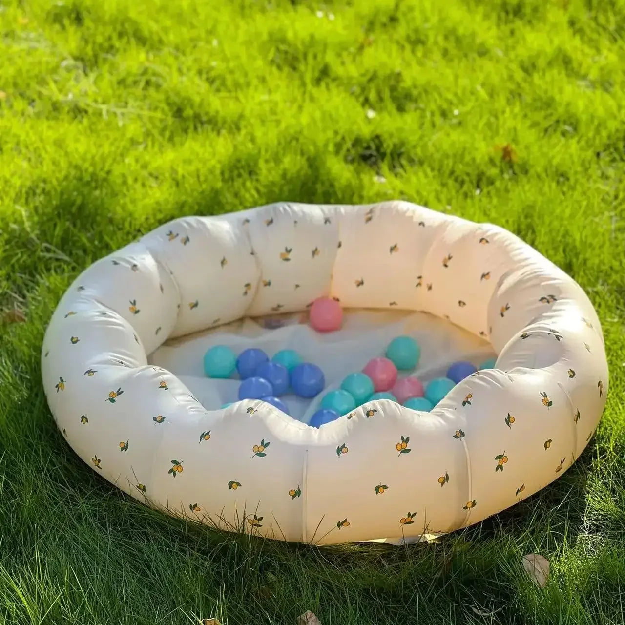 Babies Small Soft Cute Cartoon Rabbit-Bear-Lemon-Olive Design Anti-Corrosion PVC Plastic Foldable Strong Durable Inflatable Ball Pool/Colors-White/Beige/Brown/Multicolor/Animal
