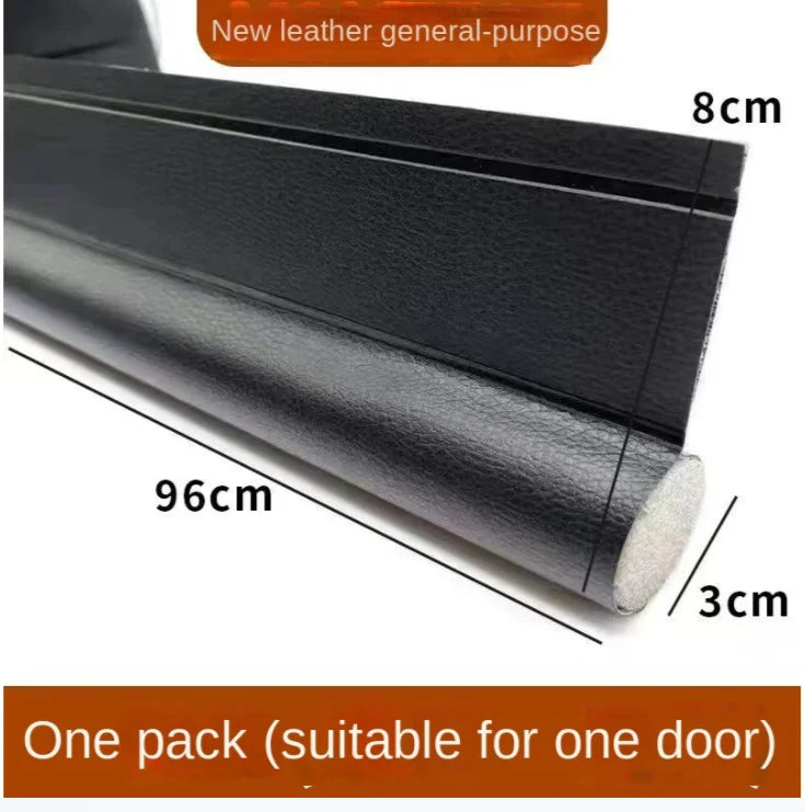 Non-Self-Adhesive Sound-Wind-Light-Bug Proof Cuttable Velcro PU Fabric Under Door Acoustic Round Foam Sealing Strips/Colors-Brown/Gray/Black/White