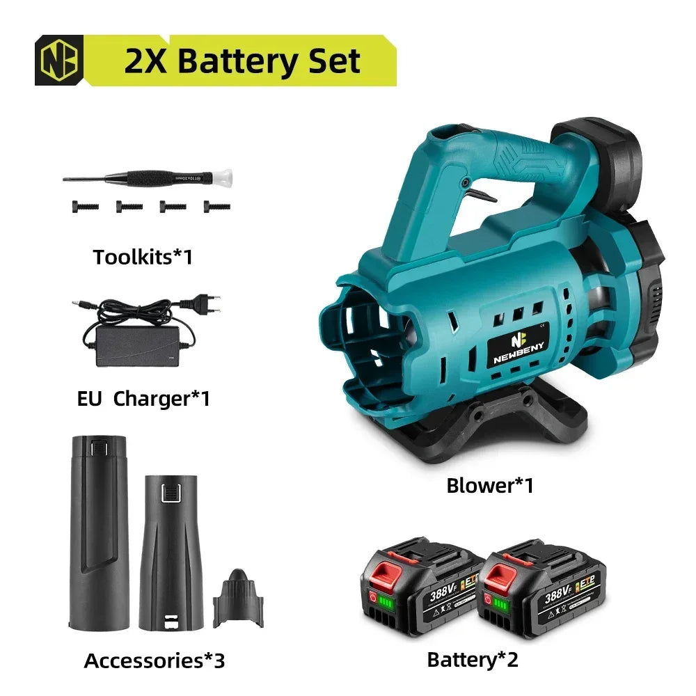NEWBENY Electric Blower Variable Speed Cordless Powerful Household Leaf Snow Dust Blower Power Tools For Makita 18V Battery